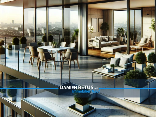 Appartement à vendre 5 pièces SAINT NAZAIRE (44), dernier étage, terrasse panoramique
