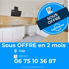 Appartement T3 traversant GAP – 69,85 m² – Balcon, parking en sous-sol & cave