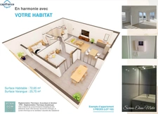 BAIE-MAHAULT –  Appartement T3 avec jardin