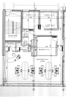 Dpt Nord (59), à vendre ROUBAIX Bureau récent 144m² avec ascenseur,centre-ville, en zone FRANCHE et QQPV, au pied des transports .