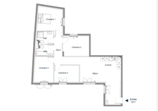 Dpt Yvelines (78), à vendre BOUGIVAL appartement T5 de 92,7 m² - Terrain de 0  