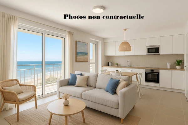 À VENDRE – T2 avec grande terrasse – À 800 m des plages – Résidence à taille humaine