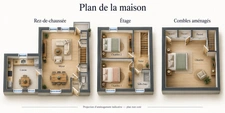 Plouguerneau – 29880 -  Maison en pierre de 73 m² - trois chambres -  terrain de 1 880 m² - Littoral à 2,5 KM