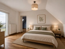 Maison 88 m2, 3 chambres, garage et jardin