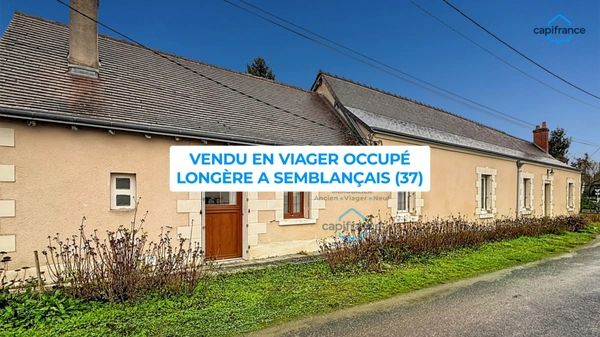 A vendre en VIAGER OCCUPÉ – Longère de caractère de 140 m² avec jardin à SEMBLANÇAIS (37)