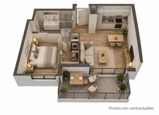 appartement à vendre 2 pièces TOURS (37)