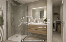 YSSINGEAUX Centre-ville – Appartement 3 pièces contemporain avec 2 terrasses, terrain, garage et parking en sous-sol
