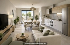  YSSINGEAUX Centre-ville – Appartement 3 pièces contemporain avec 2 terrasses, terrain, garage et parking en sous-sol