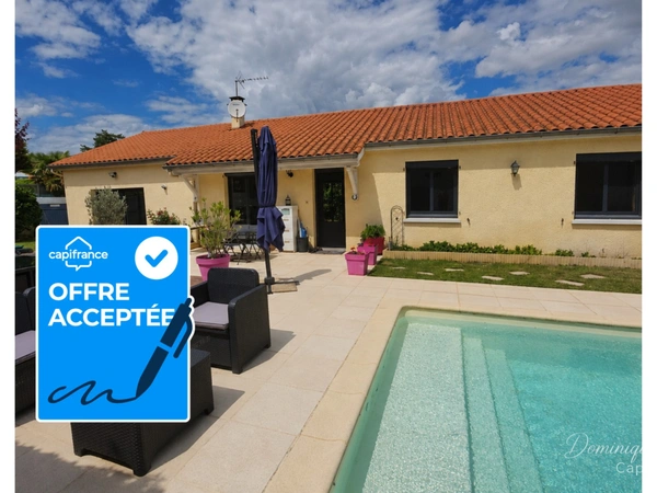 Maison Plain-pied ,3chambres,piscine, Calme