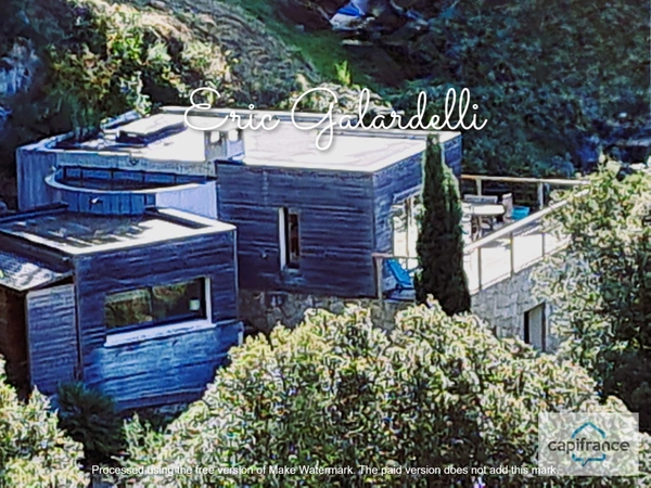 EXCEPTIONNEL A VENDRE :Maison d’architecte bioclimatique 6 pièces  avec atelier d'artiste — 155 m² — magnifique vue vallée, entre mer et montagne à Sainte Lucie de Tallano  (20)A voir absolument!