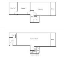PORT DE PROPRIANO  : Votre appartement  3 pièces en duplex lumineux et calme sur cour en plein centre ville, plage et port au pied, idéal primo accédent,investissement locatif où résidence secondaire 
