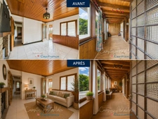 Ensemble immobilier de caractère : maison en pierre + grange