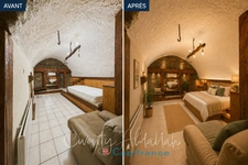 Ensemble immobilier de caractère : maison en pierre + grange