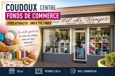 COUDOUX CENTRE 50 m2 – BELLE OPPORTUNITÉ COMMERCIALE – LOYER 580 € TTC/MOIS