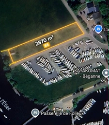 Terrain exceptionnel de 2870 m2 au bord de l’eau – local de 30 m2 - Port de Foleux – Fort potentiel touristique et nautique -  BEGANNE (56)
