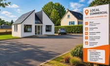 LOCAL COMMERCIAL 35m² – EMPLACEMENT STRATÉGIQUE – GRAND PARKING – SAINT-JEAN-LA-POTERIE