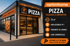 Fonds de commerce Pizzeria à emporter – Emplacement n°1 à seulement 10 minutes de Vannes