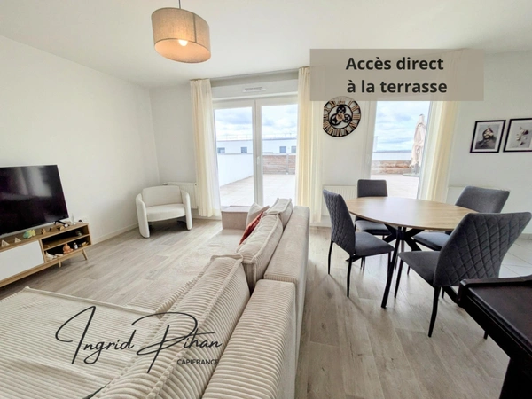 Apt T3 de 65m2 + TERRASSE de 58M2 - PARKING - DERNIER ETAGE - COEUR DE VILLE de BEZONS (95)