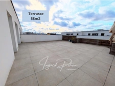 Apt T3 de 65m2 + TERRASSE de 58M2 - PARKING - DERNIER ETAGE - COEUR DE VILLE de BEZONS (95)