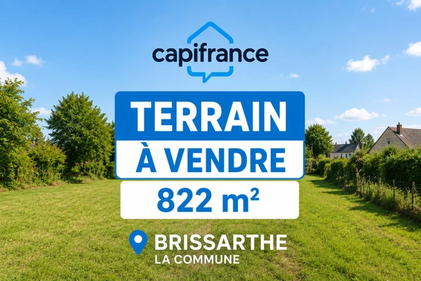 Terrain à vendre  BRISSARTHE (49) 820 M² 