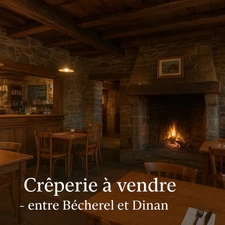 CREPERIE A VENDRE ENTRE DINAN ET BECHEREL- CLIENTELE LOCALE ET TOURISTIQUE