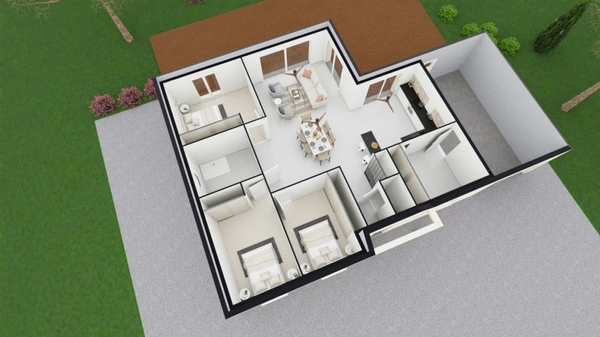 Maison neuve 107 m² + terrain 885 m² à Écouves proche Alençon
