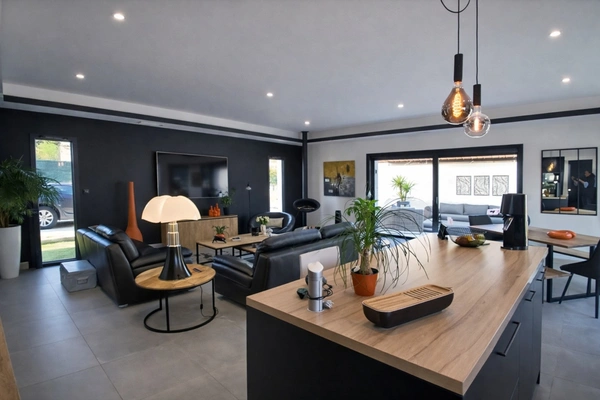 Villa plain-pied contemporaine 3 chambres avec suite parentale et terrain piscinable