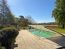 Gers (32), for sale in Viella: Superb character house with 8 rooms (T8) offering 270 m² of living space + large adjoining garage, carport and campervan shelter, swimming pool on 5493 m² of land, in a 