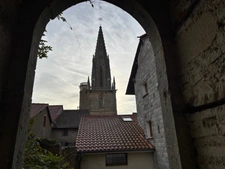 Hautes-Pyrénées (65), for sale in Trie-sur-Baïse: 2 large garages of 71 m² and 82 m² + upper floors on a total plot of 153 m², in the town center, in a quiet location