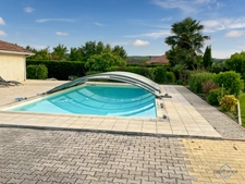Gers (32) department, for sale in Barcelonne-du-Gers: beautiful contemporary 5-room house (T5) of 138 m² of living space on one level + terraces, swimming pool and garage on 1694 m² of land, in a quie