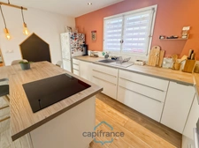 Dpt Landes (40), à vendre CAZERES SUR L'ADOUR Maison contemporaine T4 de 88 m² habitables en plain pied + garage de 20 m² sur 630 m² de terrain, au calme