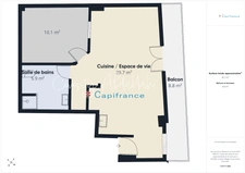 Appartement à vendre 2 pièces FRONTENEX (73)- T2 45 M² AVEC PARKING COUVERT ET CELLIER 