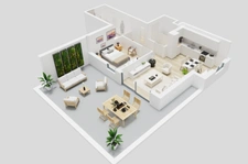 Appartement à vendre 2 pièces MONT SAINT MARTIN (54) Appt - 71m² - Terrasse 46m²
