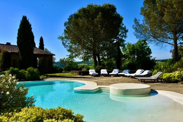 Dpt Gers (32), à vendre BAZIAN propriété P12 de 430 m² avec piscine et terrain de tennis - Terrain de 1,60 Ha 