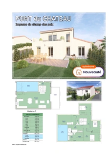 Terrain à vendre de 374m² à Pont-du-Château avec projet de construction