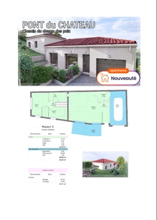TERRAIN DE 358m² A PONT-DU-CHÂTEAU AVEC PROJET DE CONSTRUCTION