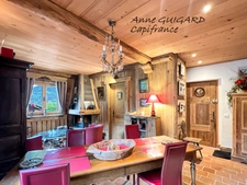 MEGEVE (74) - Beautiful 2-bedroom apartment, completely renovated, with fireplace, lots of charm, Mont Blanc view