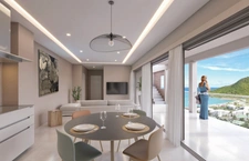 À vendre : Appartement T3 au R+2 avec vue mer à Anse Marcel