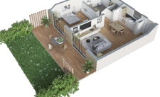 A VENDRE: Appartement T2 A Cul de Sac