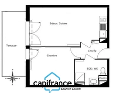 Appartement à vendre 2 pièces PIBRAC (31) - jardin - parking