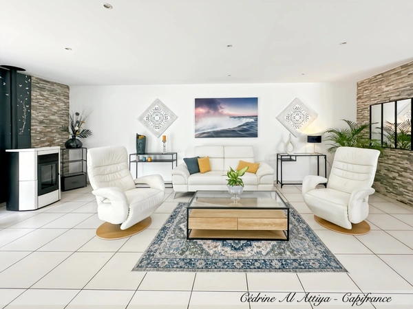 Maison à vendre Périgny, quartier Rompsay, 119m2, plain-pied, garage, jardin, véranda avec jacuzzi