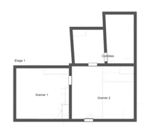 LES ROSIERS SUR LOIRE, Maison en pierre à rénover de 84m²/120m² développables avec dépendances et jardin.