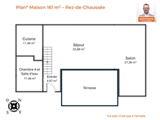 Charme et sérénité à 9 min de la gare, séjour 60 m2, suite parentale 29 m2, 4 chambres, lumineux, toutes commodités