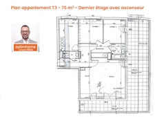 Appartement T3 en dernier étage, terrasse d'exception, vue dégagée – Aucun travaux à prévoir
