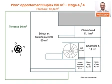Duplex d’exception avec terrasses au dernier étage – Proche gare et commodités