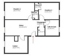 Appartement à vendre T3 rénové et meublé à ARGELES GAZOST (65)