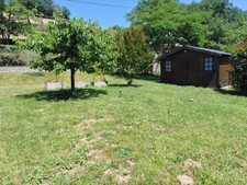House on the edge of the lot with river access