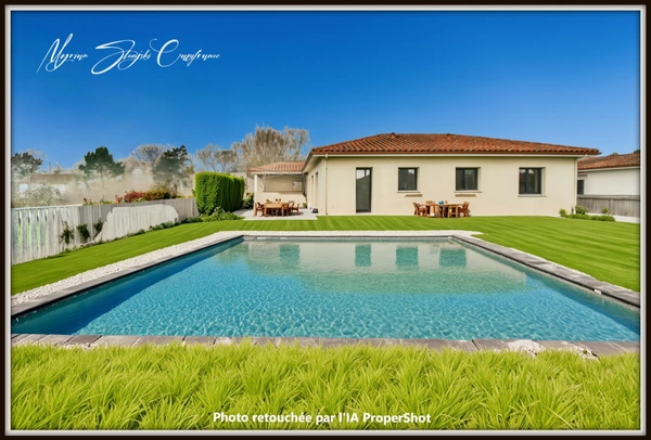 VILLA CONTEMPORAINE de plain-pied à vendre 5 pièces SOUSTONS (40)  142m² proche du lac.