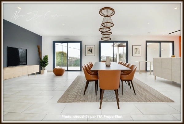 VILLA CONTEMPORAINE de plain-pied à vendre 5 pièces SOUSTONS (40)  142m² proche du lac.