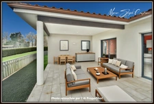 CONTEMPORARY single-storey VILLA for sale 5 rooms SOUSTONS (40) 130 m² near the lake.